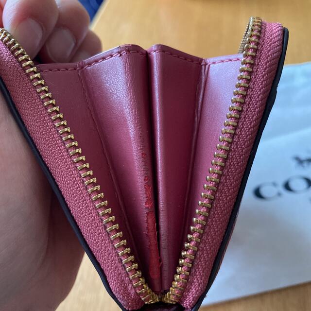 COACH 訳ありcoach 長財布 ピンク 袋付きの通販 by りょう's shop