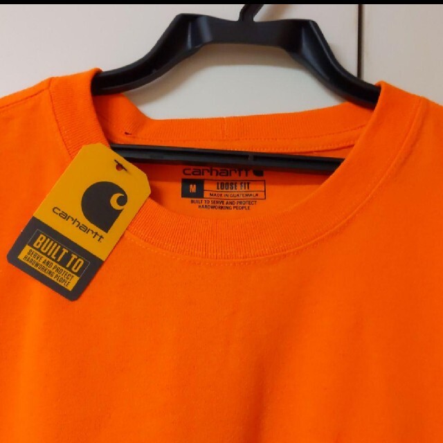 carhartt(カーハート)の新品 M カーハートポケット Tシャツ オレンジ メンズのトップス(Tシャツ/カットソー(半袖/袖なし))の商品写真