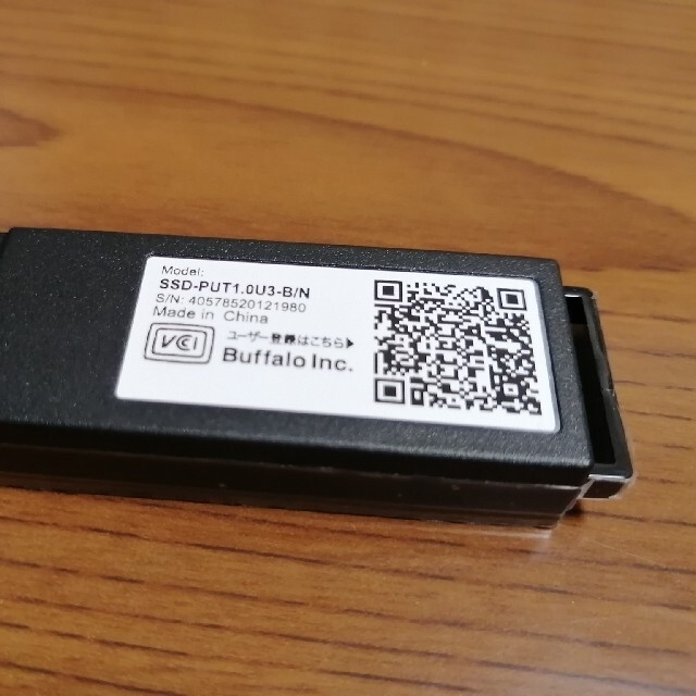 バッファロー SSD-PUT1.0U3-B/N 1TB スマホ/家電/カメラのPC/タブレット(PC周辺機器)の商品写真