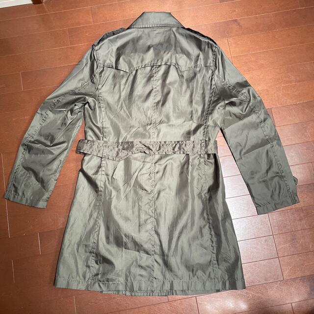COMME CA ISM ナイロントレンチコート カーキ色 Lサイズ