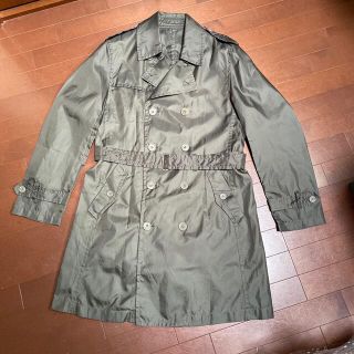 COMME CA ISM ナイロントレンチコート カーキ色 Lサイズ