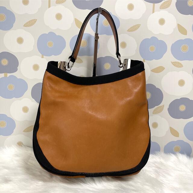 極美品・希少品】MARNI マルニ 2way ハンドバッグ 本革レザー 金