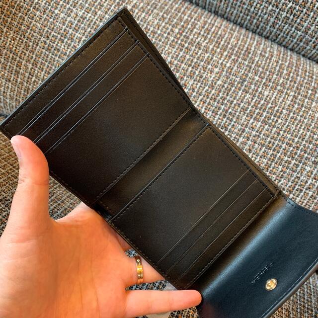 【新品・未使用】COACH  3つ折り財布　ブラック　シグネチャー