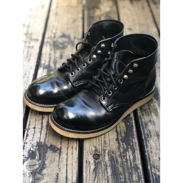 90年代 レッドウィング REDWING 8165 プリント羽タグ 黒 8Ｄ