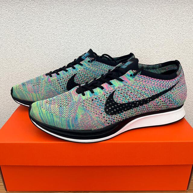 NIKE FLYKNIT RACER “RAINBOW” マルチカラー　美品