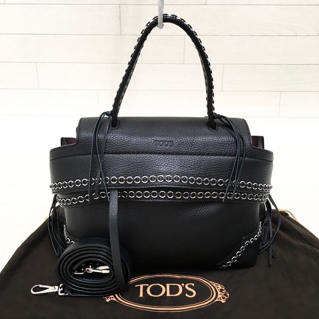 ☆美品・保存袋付☆トッズ TOD’S ウェーブバッグ 2way 限定スタッズ