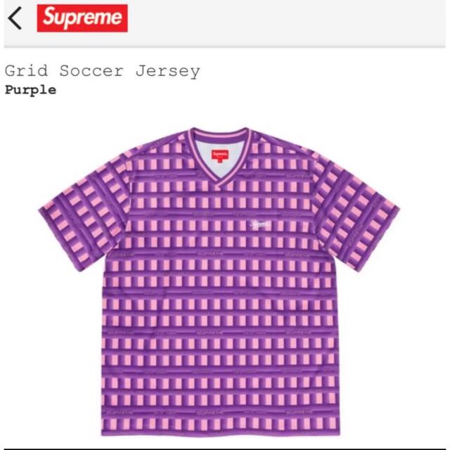 新品  supreme20ss Grid soccer Jersey Tシャツ