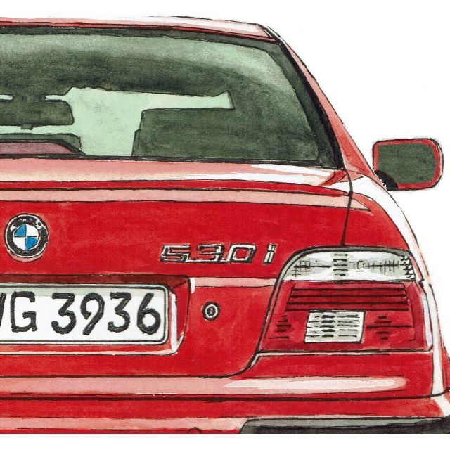 GC-714 BMW 530i限定版画サイン有額装済作家平右ヱ門 8