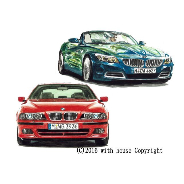 GC-720 BMW530i/Z4限定版画サイン有額装済作家平右ヱ門 1