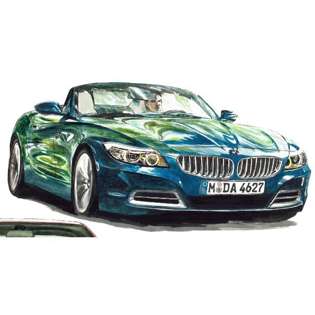 GC-720 BMW530i/Z4限定版画サイン有額装済作家平右ヱ門 2