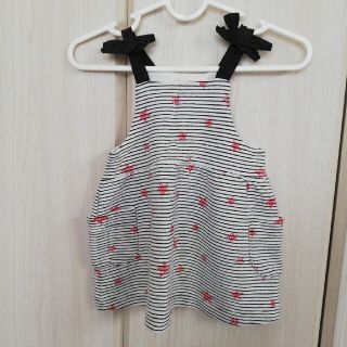 ザラキッズ(ZARA KIDS)のbaby ZARA 80サイズ 9/12　ワンピース　星柄　スウェット地(ワンピース)