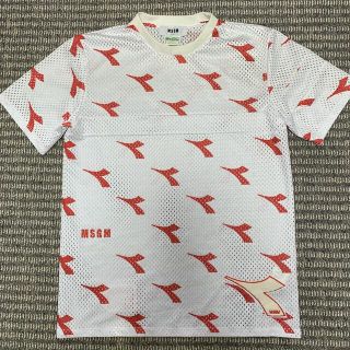 エムエスジーエム(MSGM)のMSGM × diadora メッシュ　Tシャツ　イタリア製(Tシャツ/カットソー(半袖/袖なし))