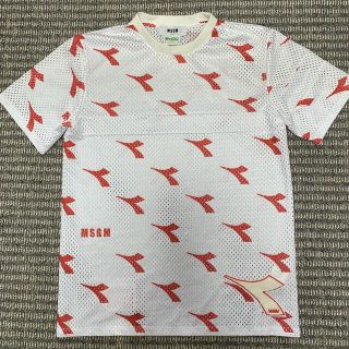 エムエスジイエム(MSGM)のMSGM × diadora メッシュ　Tシャツ　イタリア製(Tシャツ/カットソー(半袖/袖なし))