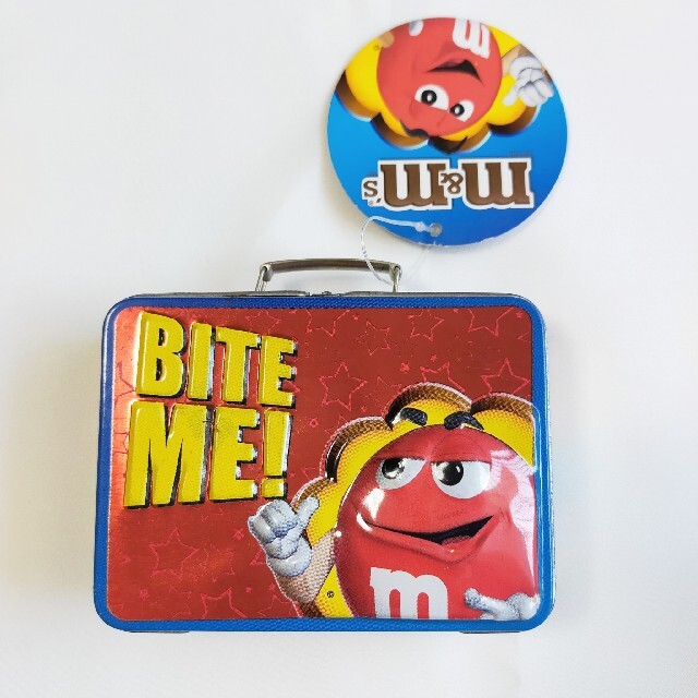 M&M(エムアンドエム)のM&M's缶ケース エンタメ/ホビーのおもちゃ/ぬいぐるみ(キャラクターグッズ)の商品写真
