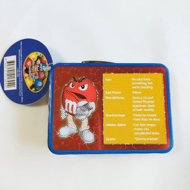 M&M(エムアンドエム)のM&M's缶ケース エンタメ/ホビーのおもちゃ/ぬいぐるみ(キャラクターグッズ)の商品写真