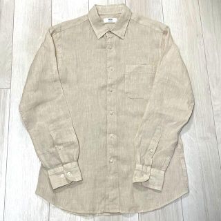 ユニクロ(UNIQLO)の◆リネンシャツ◆ユニクロ◆カラーナチュラル◆Mサイズ(シャツ)