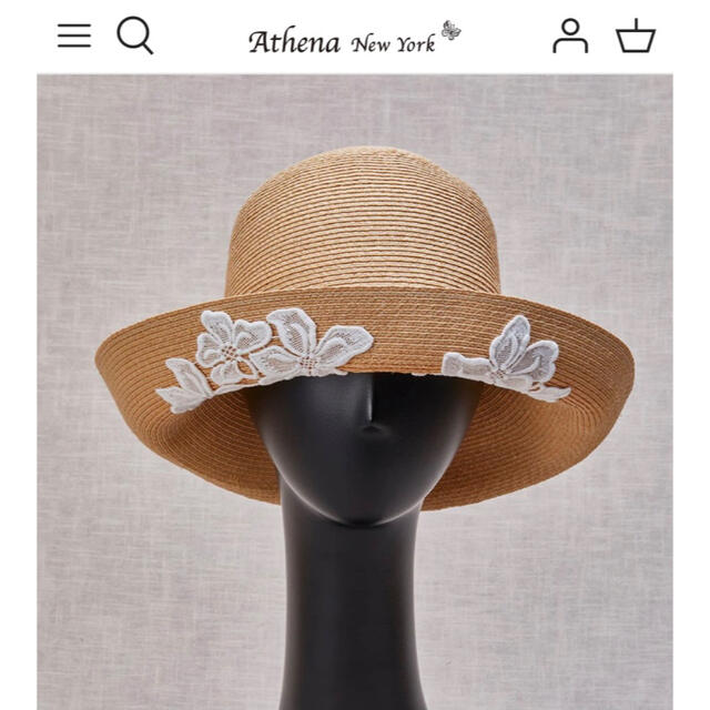 Athena New York(アシーナニューヨーク)のアシーナニューヨーク  バタフライ レディースの帽子(麦わら帽子/ストローハット)の商品写真
