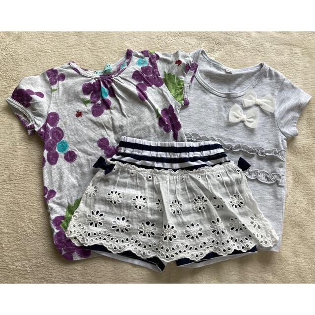 西松屋(ニシマツヤ)の100㎝ 3枚セット キッズ/ベビー/マタニティのキッズ服女の子用(90cm~)(その他)の商品写真