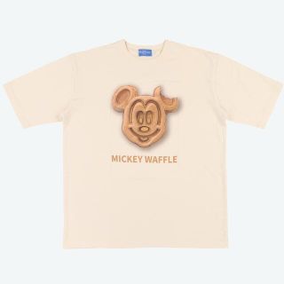 ディズニー(Disney)のミッキー　ワッフルTシャツ　ディズニー　Lサイズ(Tシャツ(半袖/袖なし))