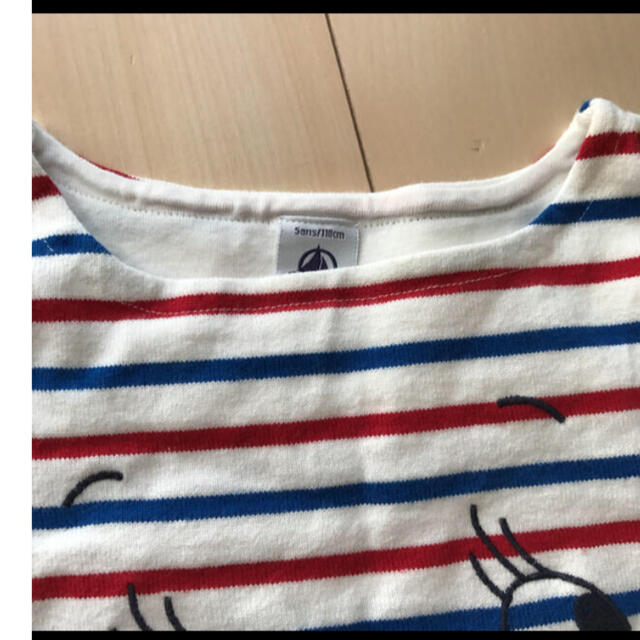 PETIT BATEAU(プチバトー)のマリニエール　5a  100〜110 キッズ/ベビー/マタニティのキッズ服男の子用(90cm~)(Tシャツ/カットソー)の商品写真