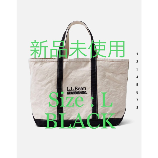 NEIGHBORHOOD(ネイバーフッド)のNEIGHBORHOOD LB TOTE-L BLACK L.L.Bean メンズのバッグ(トートバッグ)の商品写真