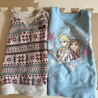 ベルメゾン(ベルメゾン)のベビー服　トレーナー　ディズニー　アナ雪　ジータ  80サイズ　２枚セット(トレーナー)