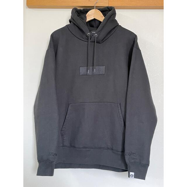 希少美中古品！ SAPEur 無地BOXLOGO パーカー Lサイズ メンズのトップス(パーカー)の商品写真