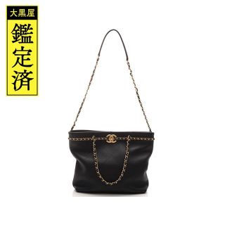 シャネル(CHANEL)のCHANEL シャネル　 ブラック/ゴールド　31******番台【460】SS(トートバッグ)