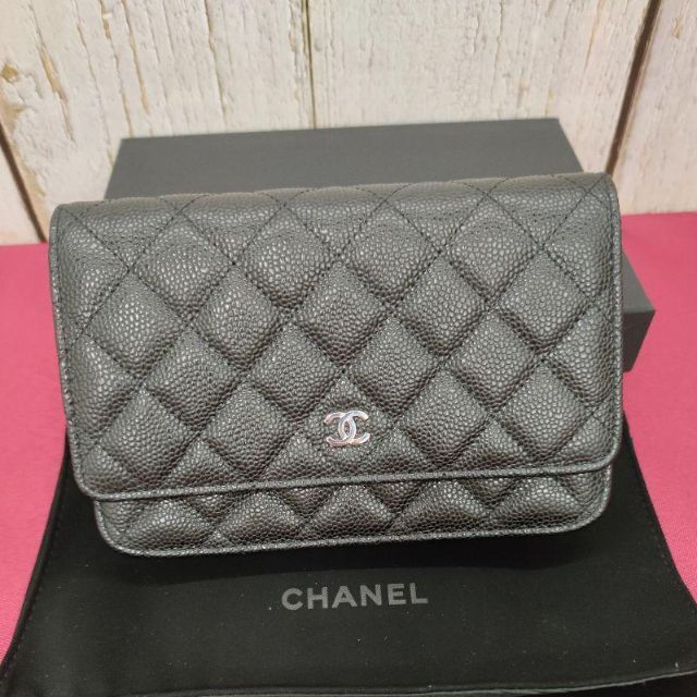 組み合わせ自由自在 CHANEL シャネル チェーンウォレット キャビア