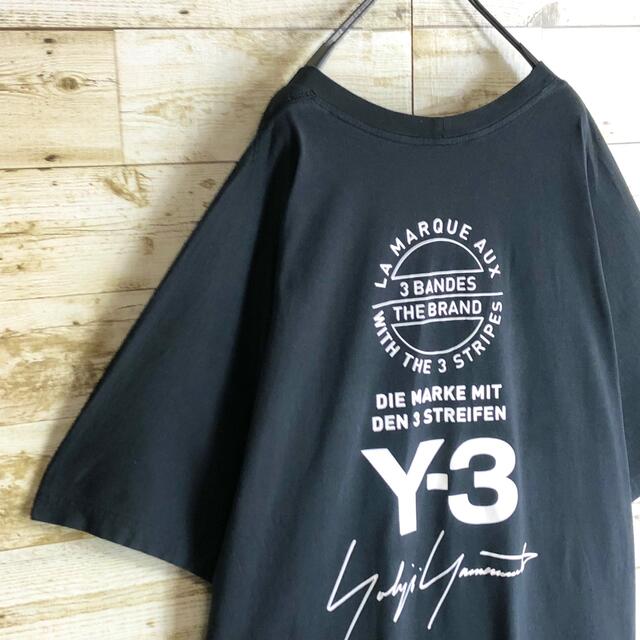 Y-3(ワイスリー)のY-3 ワイスリー Tシャツ ビックロゴ シグネチャー入り オーバーサイズ 特大 メンズのトップス(Tシャツ/カットソー(半袖/袖なし))の商品写真