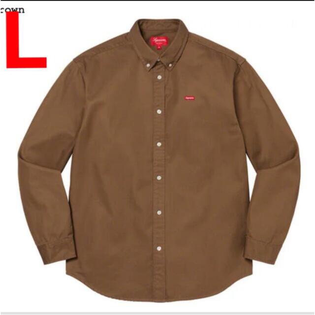 Lサイズ　supreme small box shirt brown