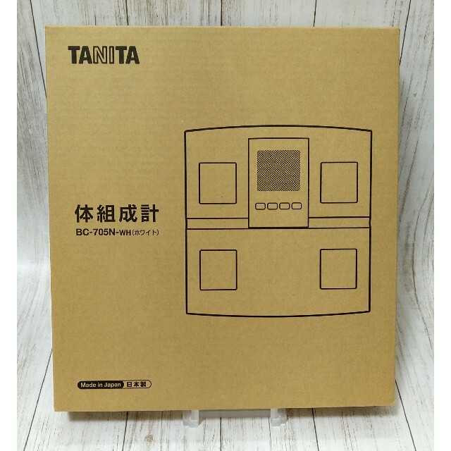 TANITA(タニタ)の【新品】TANITA タニタ 体組成計 BC-705N-WH スマホ/家電/カメラの美容/健康(体重計/体脂肪計)の商品写真