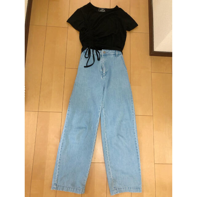 HONEYS(ハニーズ)のワイドパンツ XS AZUL moussy GYDA ミシェルマカロン ZARA レディースのパンツ(デニム/ジーンズ)の商品写真