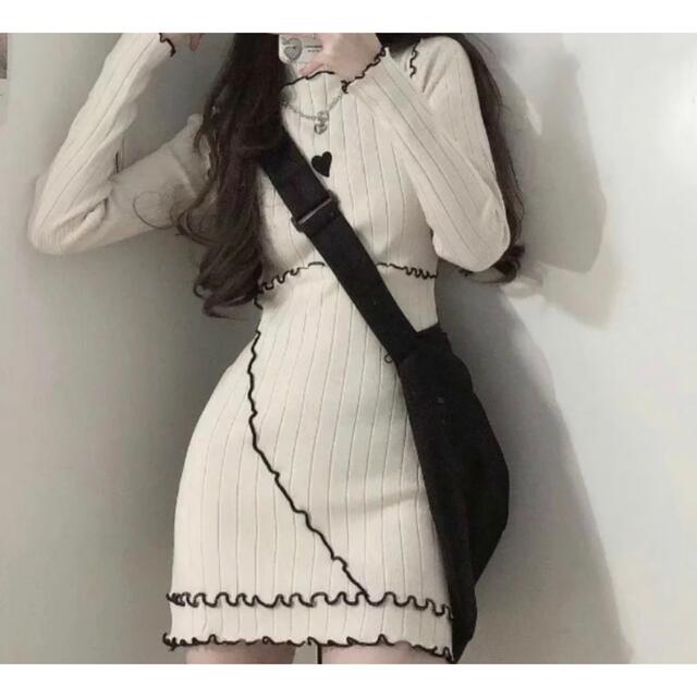 lilLilly(リルリリー)のheart knit dress レディースのワンピース(ひざ丈ワンピース)の商品写真