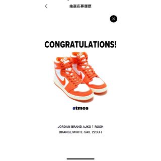 ナイキ(NIKE)のAJKO 1 RUSH ORANGE/WHITE-SAIL(スニーカー)