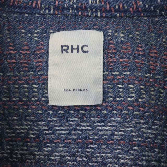 ロンハーマン RHC 刺繍デザイン シャツジャケット コットン長袖 L 青 ...