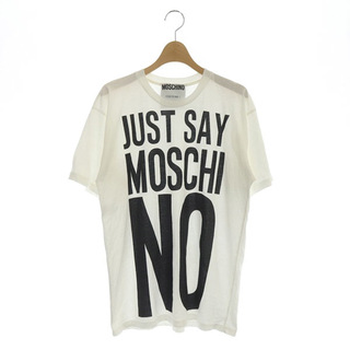 モスキーノ(MOSCHINO)のモスキーノ COUTURE 17SS Tシャツ 半袖 プリント ビッグサイズ 白(Tシャツ(半袖/袖なし))