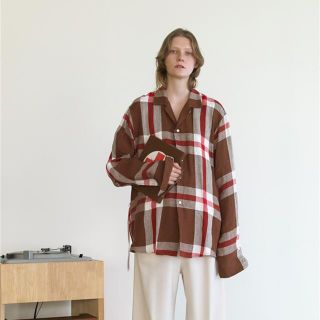 サンシー(SUNSEA)の【horiken様】LINEN CHECK GIGOLO SHIRT(シャツ)