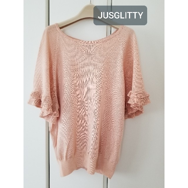 JUSGLITTY - JUSGLITTY ジャスグリッティ サマーニットトップスの通販 ...