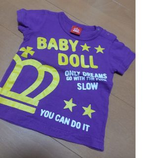 ベビードール(BABYDOLL)のUSEDベビー☆BABYDOLL半袖Tシャツ☆紫80cm(Ｔシャツ)