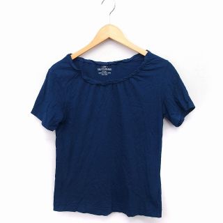 コーエン(coen)のコーエン coen カットソー Tシャツ フリルネック 半袖 丸首 無地 綿 L(カットソー(半袖/袖なし))