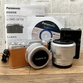 パナソニック(Panasonic)のパナソニック ミラーレス一眼カメラ LUMIX DMC-GF7 茶色 w9(ミラーレス一眼)