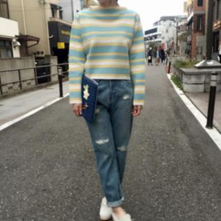 ダブルクローゼット(w closet)のマルチボーダー プルオーバー(カットソー(長袖/七分))