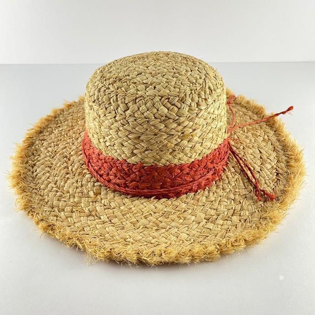 Bou Jeloud(ブージュルード)の新品 麦わら帽子 ぼうし レッド ブージュルード Bou Jeloud ハット レディースの帽子(麦わら帽子/ストローハット)の商品写真
