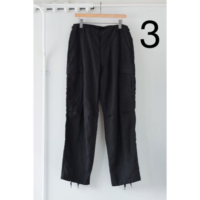 23SS comoli リネンWクロスドローストリングパンツ 美品 サイズ1-