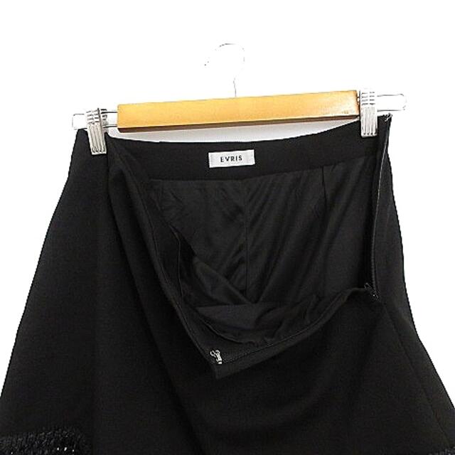 EVRIS(エヴリス)のエヴリス EVRIS スカート 台形 ミニ フリンジ S 黒 ブラック /AAM レディースのスカート(ミニスカート)の商品写真