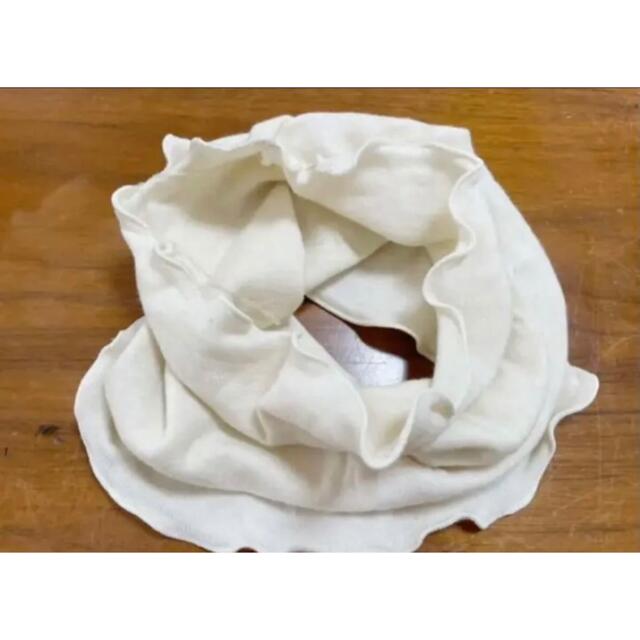 綿100%薄いベージュダブルガーゼ手染めネックウォーマー日焼け止めにおススメ レディースのファッション小物(ネックウォーマー)の商品写真