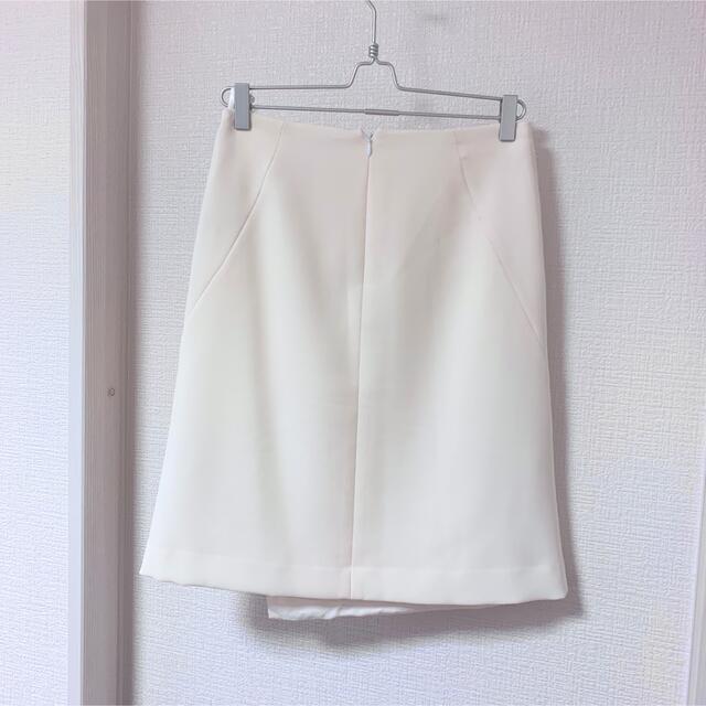 courreges❤️美品❤️クレージュ巻きスカート風タイトホワイトスカート