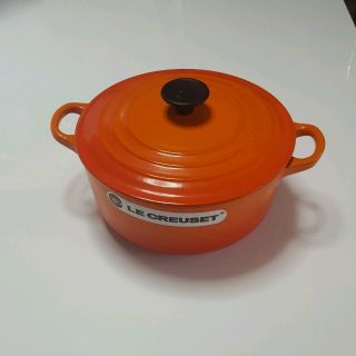 ルクルーゼ(LE CREUSET)のルクルーゼ 鍋 *20cmココット ロンド オレンジ (鍋/フライパン)