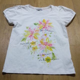 シマムラ(しまむら)の花柄 パフスリーブ 半袖Tシャツ(シャツ/ブラウス(半袖/袖なし))